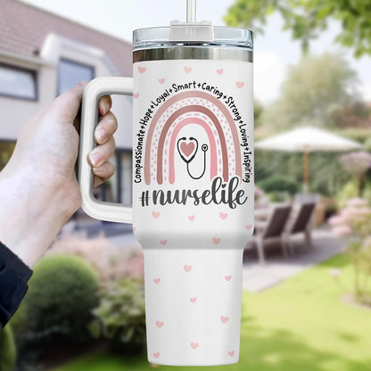 Dumpster Fire This Little 40 oz Tumbler with Handle, Spooky Lover Gift | Gifts for Him Her, Friends & Coworkers