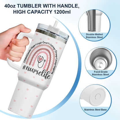 Dumpster Fire This Little 40 oz Tumbler with Handle, Spooky Lover Gift | Gifts for Him Her, Friends & Coworkers