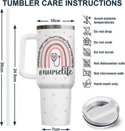 Dumpster Fire This Little 40 oz Tumbler with Handle, Spooky Lover Gift | Gifts for Him Her, Friends & Coworkers