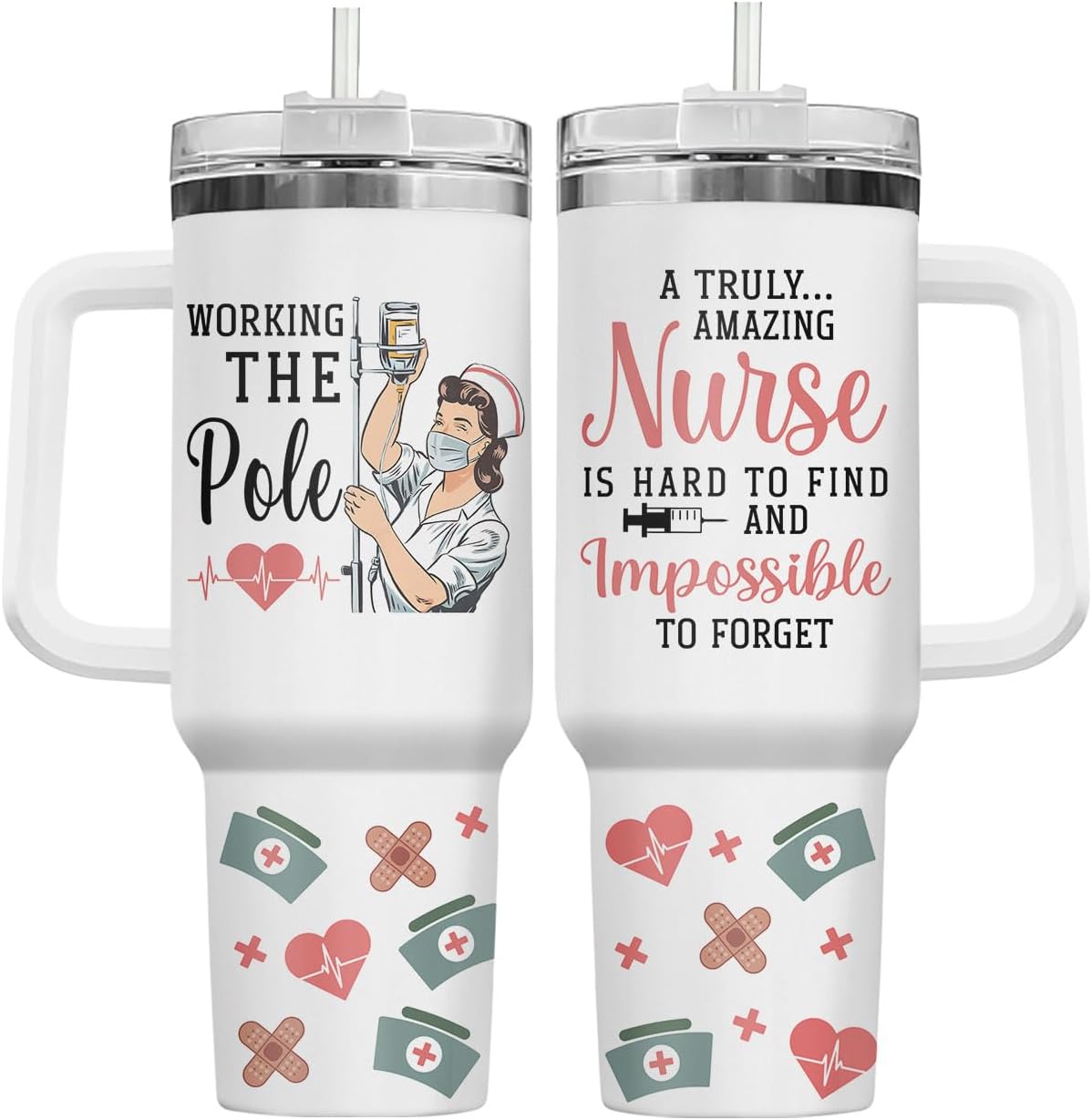 Dumpster Fire This Little 40 oz Tumbler with Handle, Spooky Lover Gift | Gifts for Him Her, Friends & Coworkers