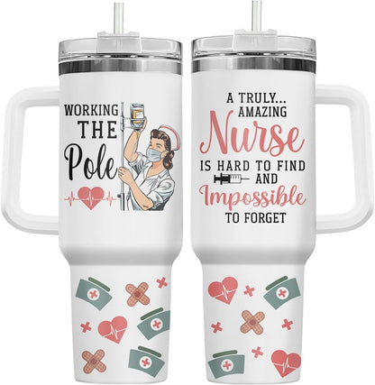 Dumpster Fire This Little 40 oz Tumbler with Handle, Spooky Lover Gift | Gifts for Him Her, Friends & Coworkers