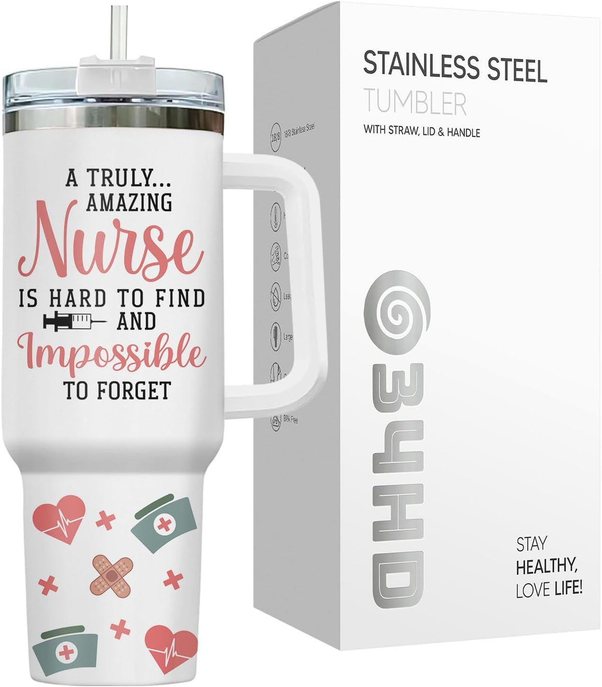 Dumpster Fire This Little 40 oz Tumbler with Handle, Spooky Lover Gift | Gifts for Him Her, Friends & Coworkers