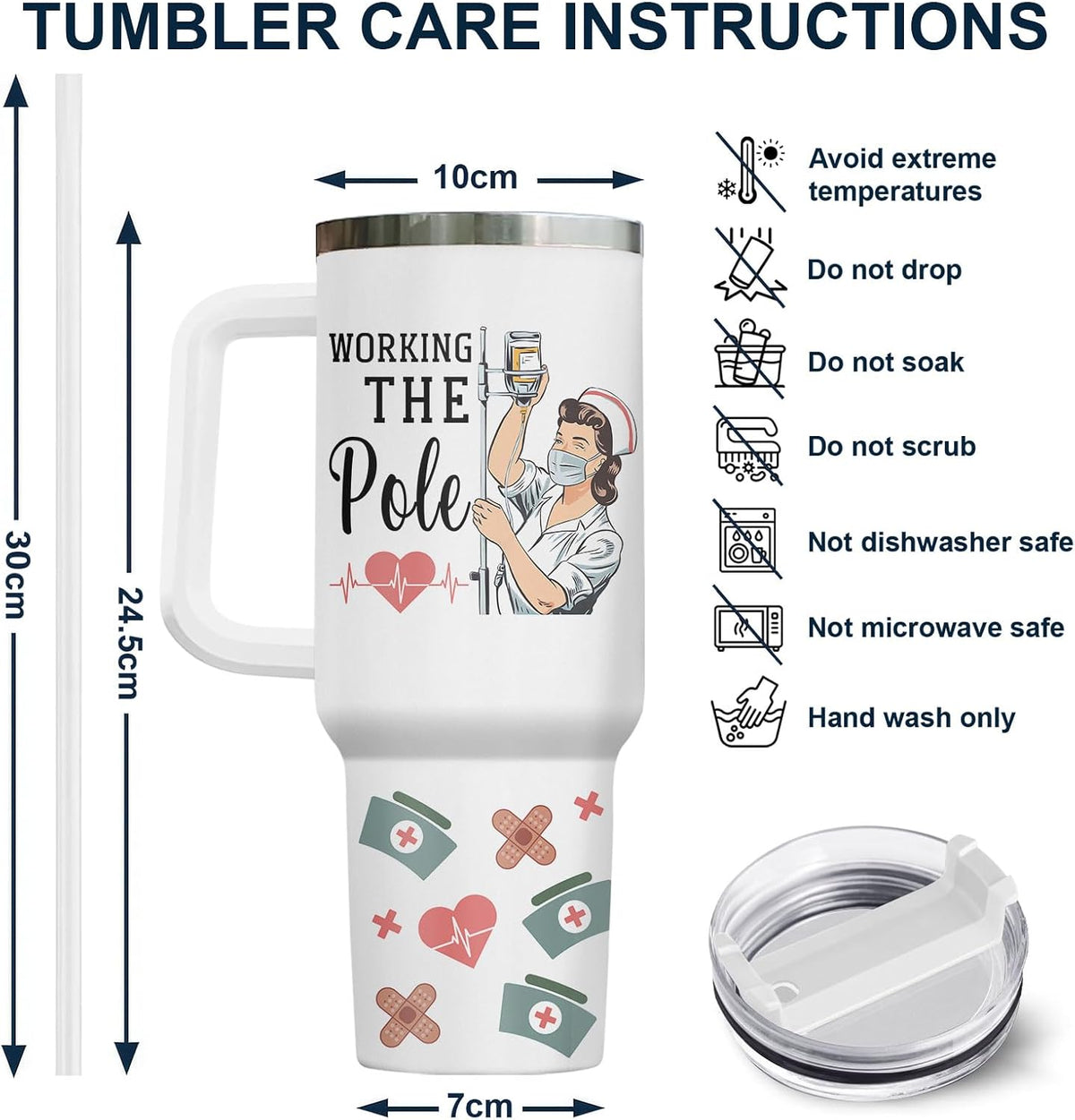 Dumpster Fire This Little 40 oz Tumbler with Handle, Spooky Lover Gift | Gifts for Him Her, Friends & Coworkers