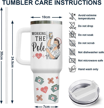 Dumpster Fire This Little 40 oz Tumbler with Handle, Spooky Lover Gift | Gifts for Him Her, Friends & Coworkers