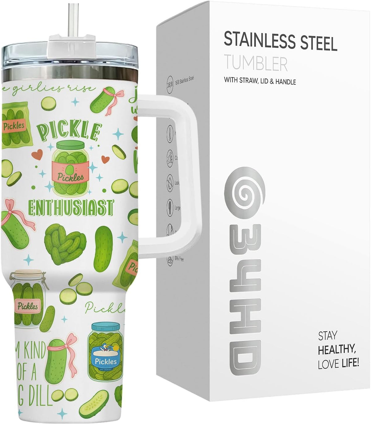 Dumpster Fire This Little 40 oz Tumbler with Handle, Spooky Lover Gift | Gifts for Him Her, Friends & Coworkers