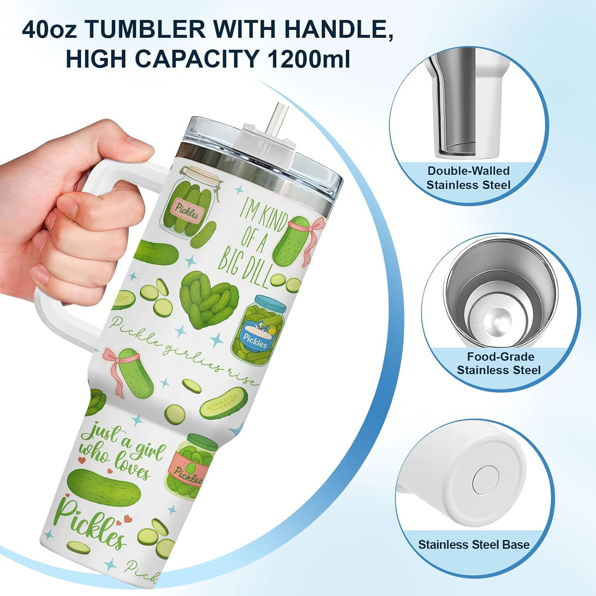 Dumpster Fire This Little 40 oz Tumbler with Handle, Spooky Lover Gift | Gifts for Him Her, Friends & Coworkers