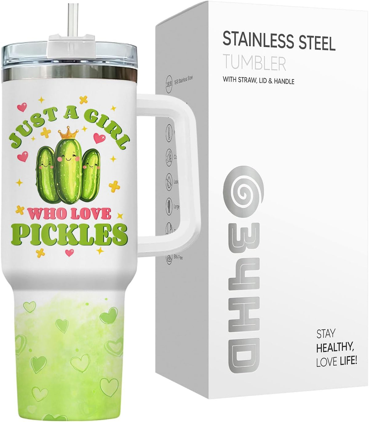 Dumpster Fire This Little 40 oz Tumbler with Handle, Spooky Lover Gift | Gifts for Him Her, Friends & Coworkers