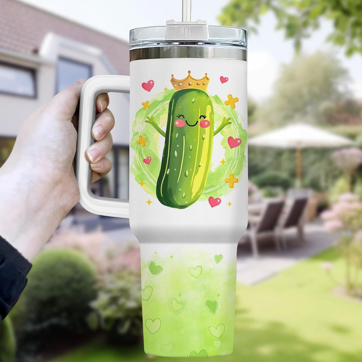 Dumpster Fire This Little 40 oz Tumbler with Handle, Spooky Lover Gift | Gifts for Him Her, Friends & Coworkers