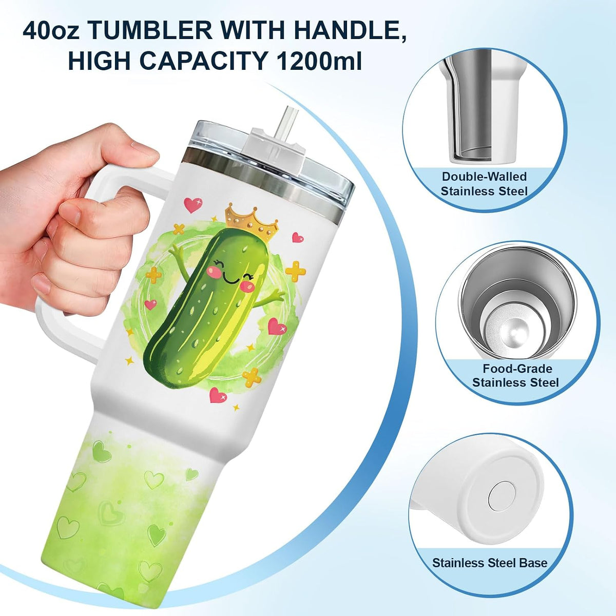 Dumpster Fire This Little 40 oz Tumbler with Handle, Spooky Lover Gift | Gifts for Him Her, Friends & Coworkers