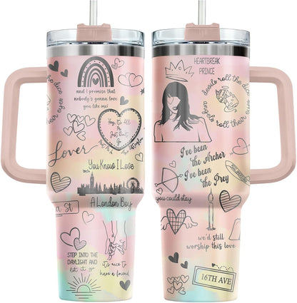 Dumpster Fire This Little 40 oz Tumbler with Handle, Spooky Lover Gift | Gifts for Him Her, Friends & Coworkers