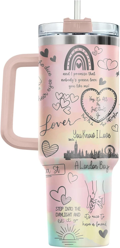 Dumpster Fire This Little 40 oz Tumbler with Handle, Spooky Lover Gift | Gifts for Him Her, Friends & Coworkers