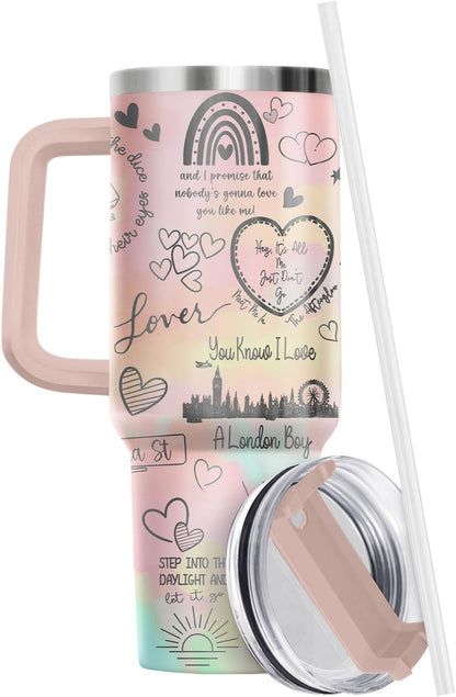 Dumpster Fire This Little 40 oz Tumbler with Handle, Spooky Lover Gift | Gifts for Him Her, Friends & Coworkers