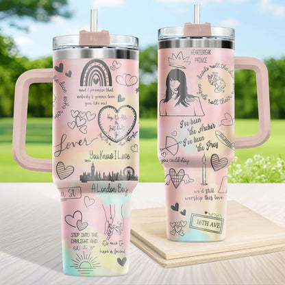 Dumpster Fire This Little 40 oz Tumbler with Handle, Spooky Lover Gift | Gifts for Him Her, Friends & Coworkers