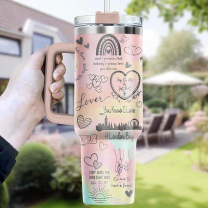 Dumpster Fire This Little 40 oz Tumbler with Handle, Spooky Lover Gift | Gifts for Him Her, Friends & Coworkers