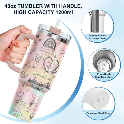 Dumpster Fire This Little 40 oz Tumbler with Handle, Spooky Lover Gift | Gifts for Him Her, Friends & Coworkers