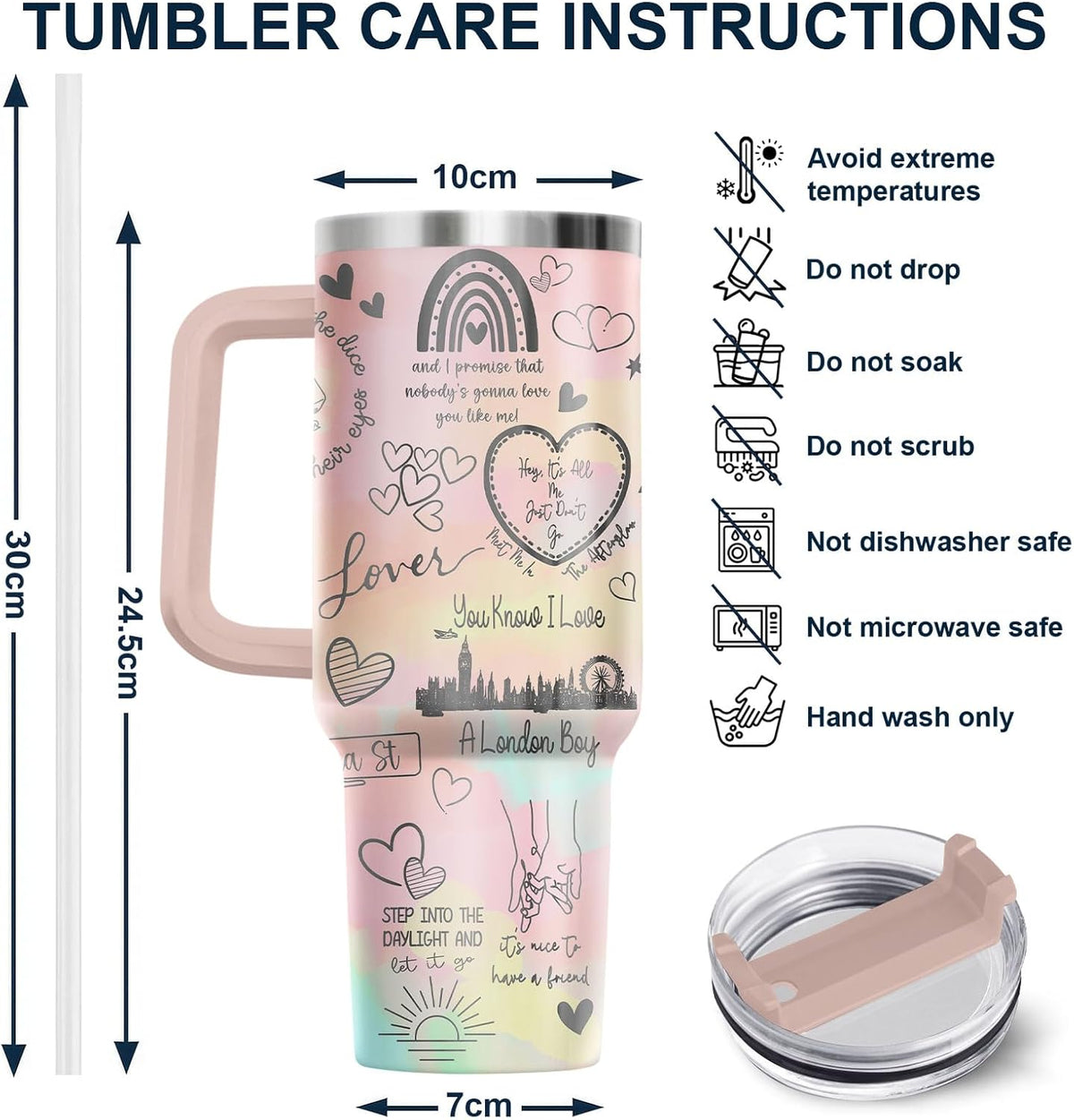 Dumpster Fire This Little 40 oz Tumbler with Handle, Spooky Lover Gift | Gifts for Him Her, Friends & Coworkers
