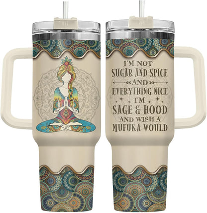 Dumpster Fire This Little 40 oz Tumbler with Handle, Spooky Lover Gift | Gifts for Him Her, Friends & Coworkers