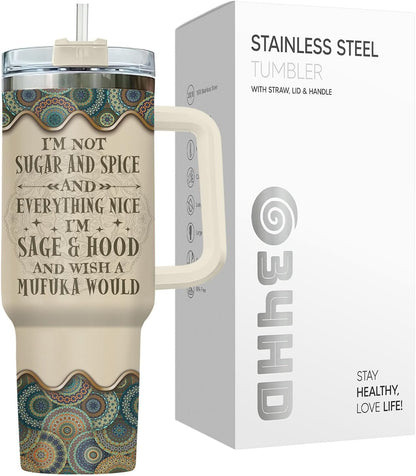 Dumpster Fire This Little 40 oz Tumbler with Handle, Spooky Lover Gift | Gifts for Him Her, Friends & Coworkers