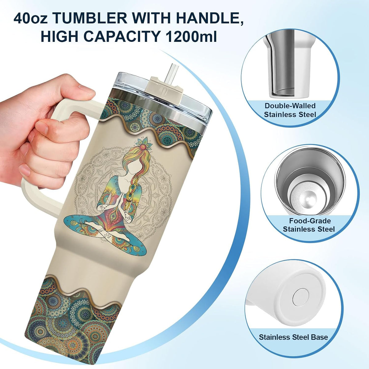 Dumpster Fire This Little 40 oz Tumbler with Handle, Spooky Lover Gift | Gifts for Him Her, Friends & Coworkers