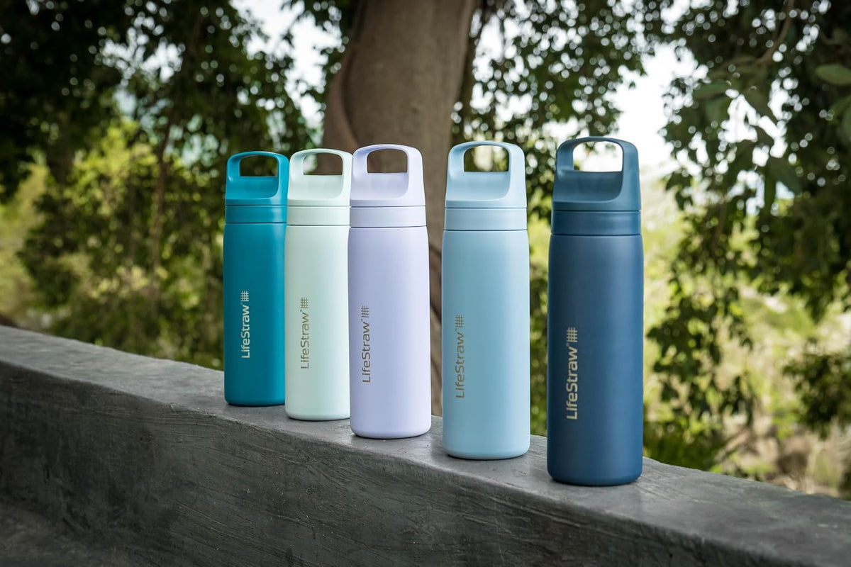Go Series Insulated Steel Water Filter Bottle, 1 L, Aegean Sea