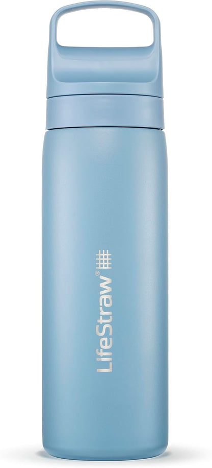 Go Series Insulated Steel Water Filter Bottle, 1 L, Aegean Sea