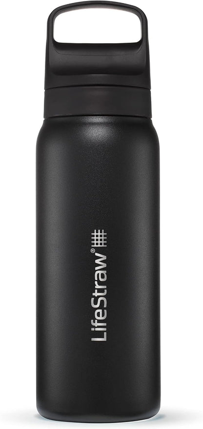 Go Series Insulated Steel Water Filter Bottle, 1 L, Aegean Sea