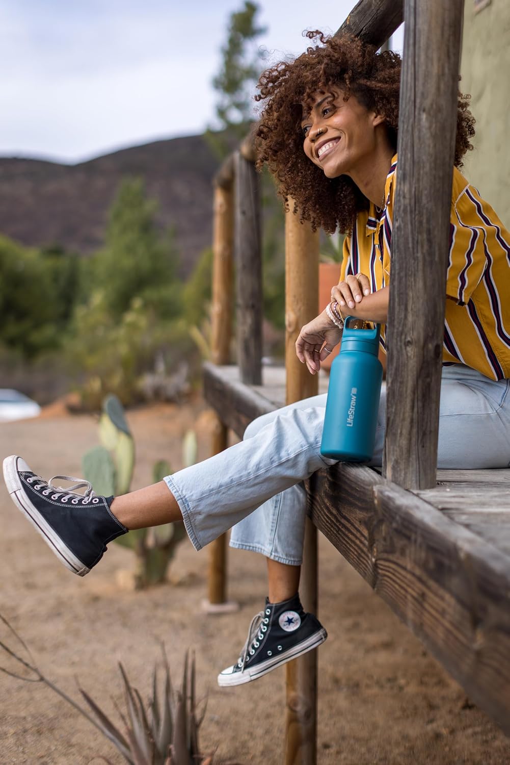 Go Series Insulated Steel Water Filter Bottle, 1 L, Aegean Sea