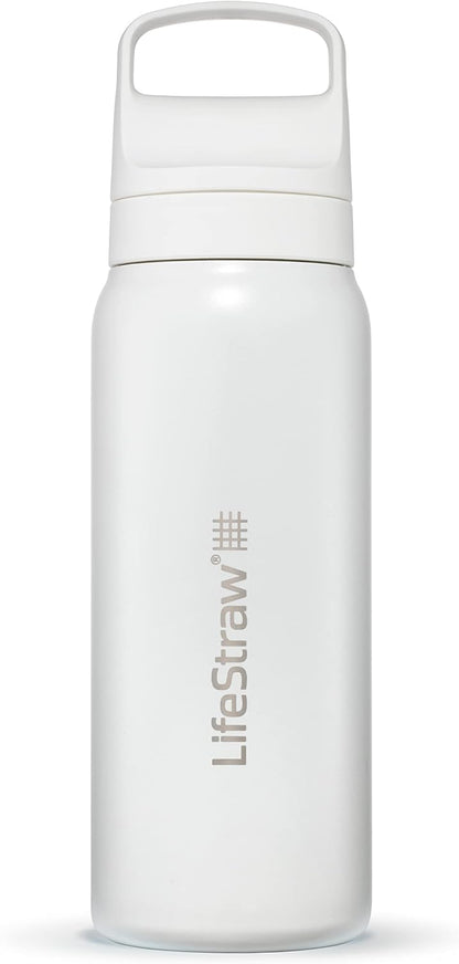 Go Series Insulated Steel Water Filter Bottle, 1 L, Aegean Sea