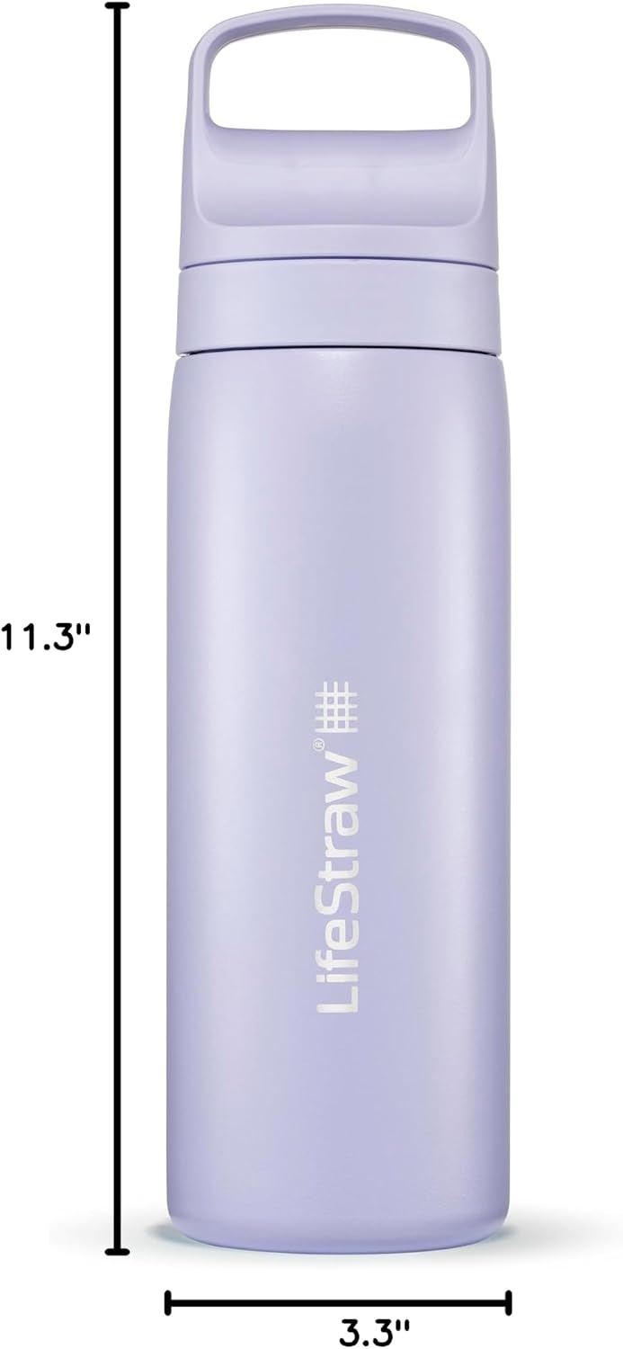 Go Series Insulated Steel Water Filter Bottle, 1 L, Aegean Sea