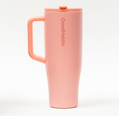 Tumbler 40oz Insulated Stainless Steel with Handle & Straw – Leak-Proof Dust-Free Lid, BPA-Free, Dishwasher Safe Travel Mug & Water Bottle – Keeps Drinks Cold 24H / Hot 12H (Lavender Mist)