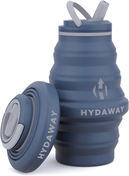 17oz Collapsible Water Bottle, Packable Leakproof for Travel