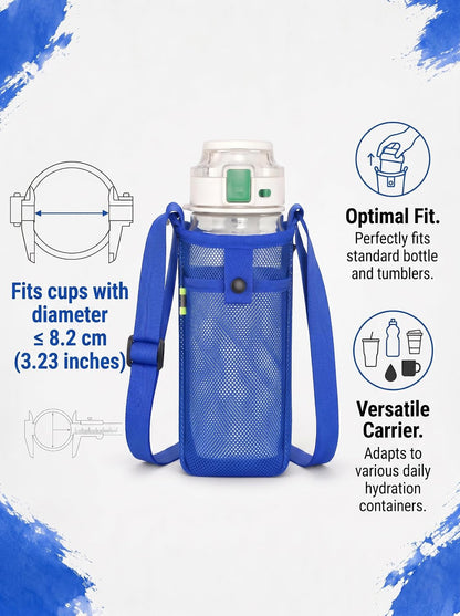 3Pcs Water Bottle Holder with Strap, Mesh Water Bottle Carrier for Walking