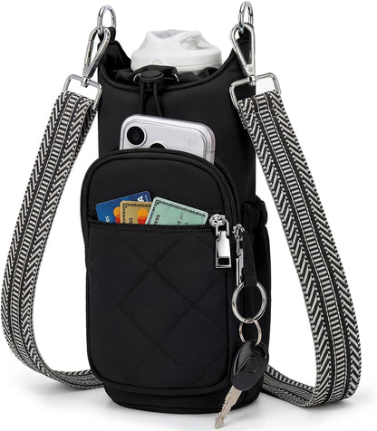 Crossbody Water Bottle Bag for Women,Lightweiht & Hands-Free Green