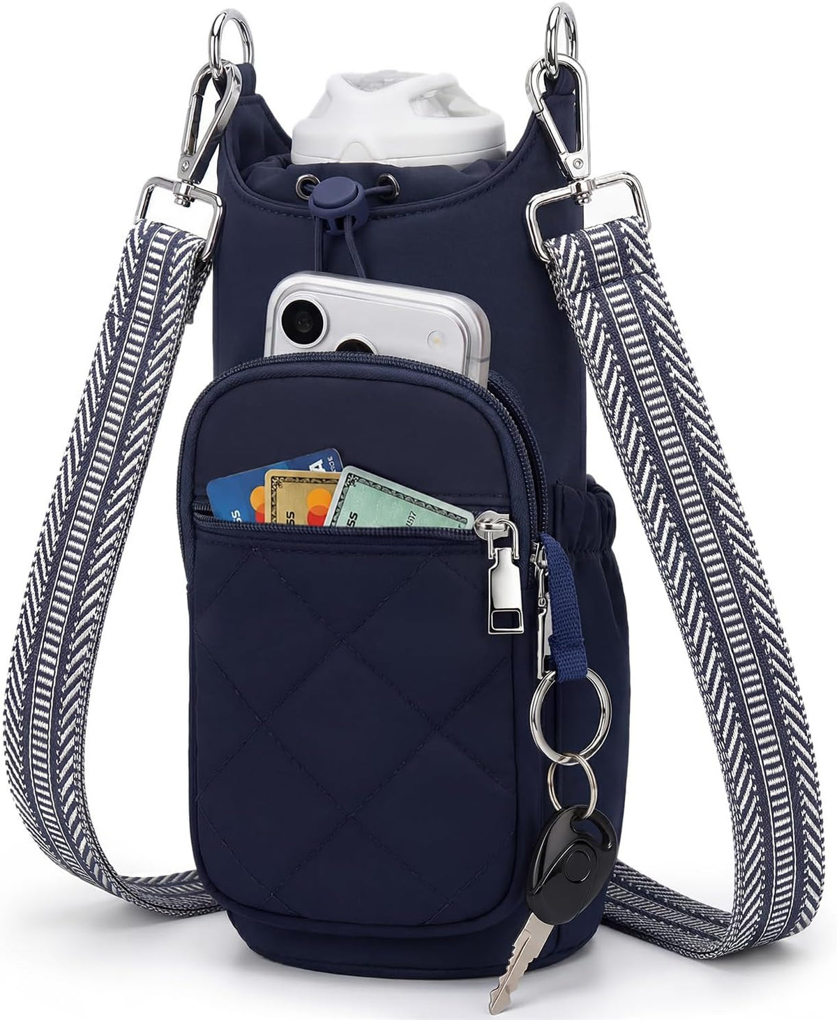 Crossbody Water Bottle Bag for Women,Lightweiht & Hands-Free Green