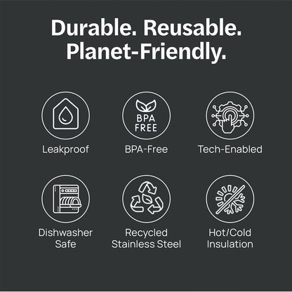 To Go Coffee Cup – Insulated Travel Coffee Mug with 360° Leak‑Safe Lid, Stainless Steel Coffee Tumbler for Hot/Cold, Spill‑Resistant, BPA‑Free - Salt, 12oz
