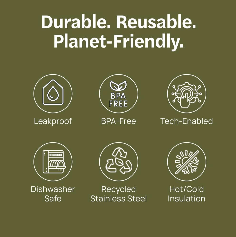 To Go Coffee Cup – Insulated Travel Coffee Mug with 360° Leak‑Safe Lid, Stainless Steel Coffee Tumbler for Hot/Cold, Spill‑Resistant, BPA‑Free - Salt, 12oz