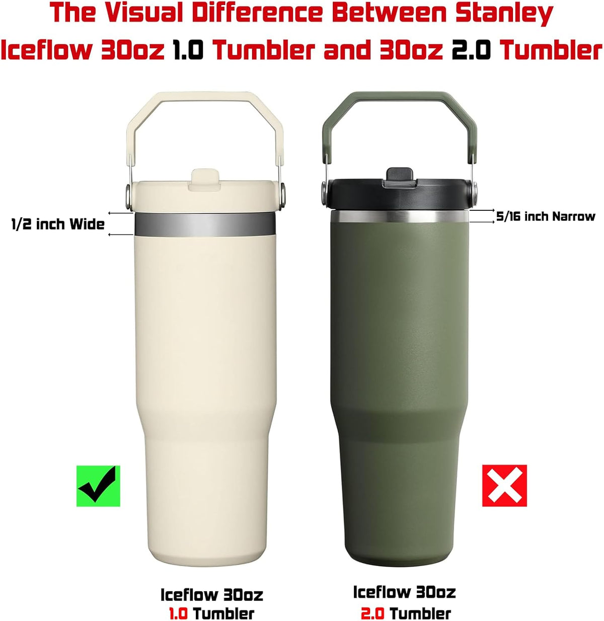 Stainless Steel Straws Compatible with Stanley Iceflow 30oz Flip Tumbler, 6 Pack Reusable Metal Straws for Stanley Ice Flow 30oz Cup Lid Only, Plus Straw Brush