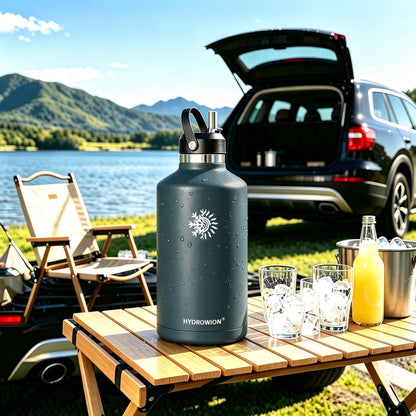 32 oz Insulated Water Bottle Stainless Steel Triple-Wall with Straw Lid Set - Colors A