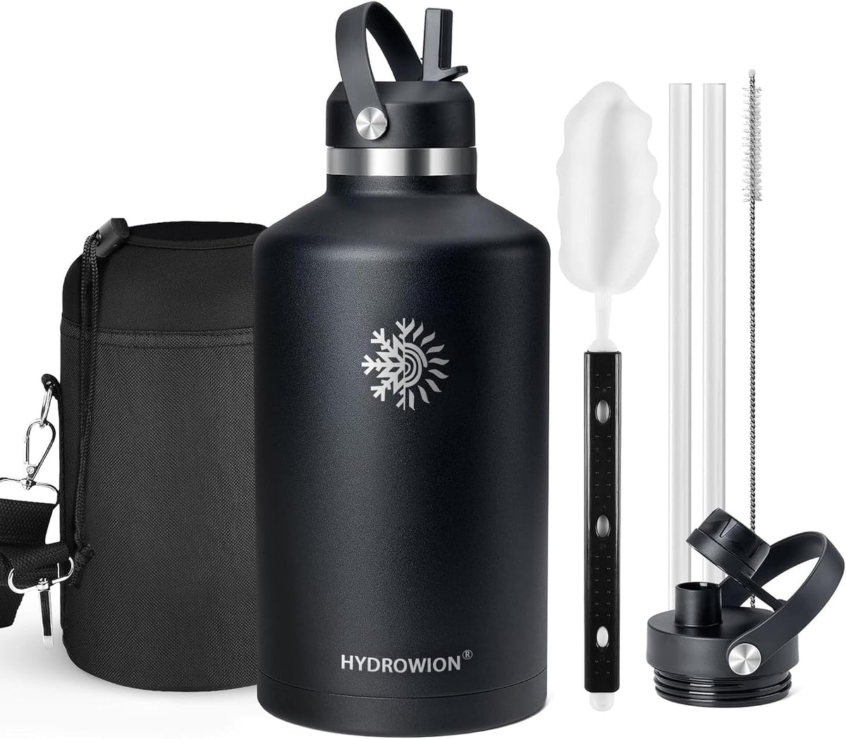 32 oz Insulated Water Bottle Stainless Steel Triple-Wall with Straw Lid Set - Colors A