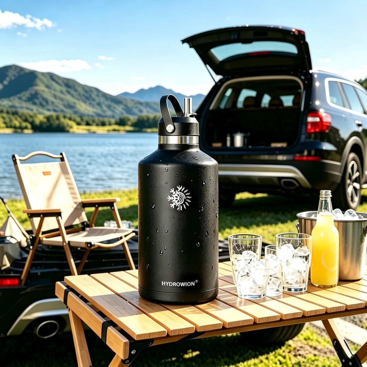 32 oz Insulated Water Bottle Stainless Steel Triple-Wall with Straw Lid Set - Colors A