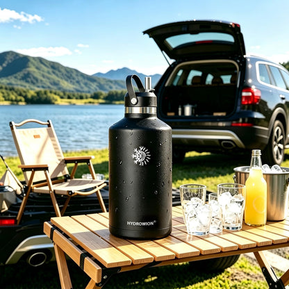 32 oz Insulated Water Bottle Stainless Steel Triple-Wall with Straw Lid Set - Colors A
