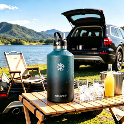32 oz Insulated Water Bottle Stainless Steel Triple-Wall with Straw Lid Set - Colors A