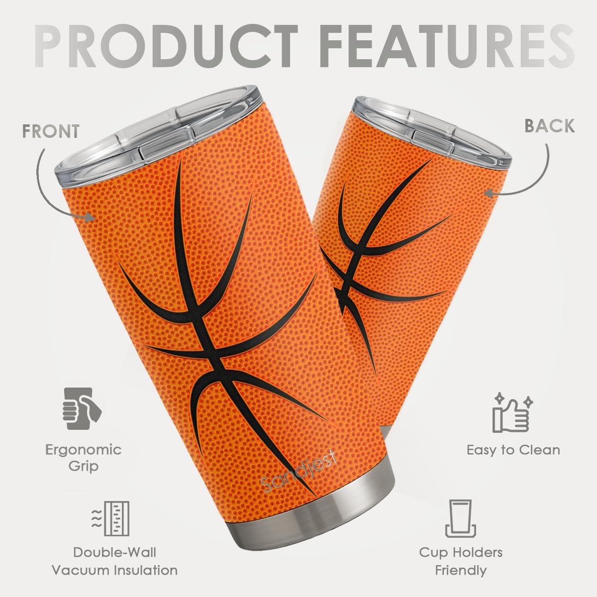 Pickleball Tumbler 20oz, Stainless Steel Travel Cup with Lid, Insulated Coffee Mug, Pickleballs Gifts for Women Girls Friends Sisters Players on Birthday Christmas