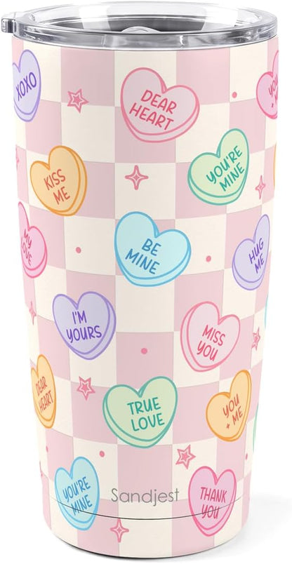 Pickleball Tumbler 20oz, Stainless Steel Travel Cup with Lid, Insulated Coffee Mug, Pickleballs Gifts for Women Girls Friends Sisters Players on Birthday Christmas