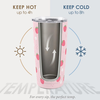 Pickleball Tumbler 20oz, Stainless Steel Travel Cup with Lid, Insulated Coffee Mug, Pickleballs Gifts for Women Girls Friends Sisters Players on Birthday Christmas