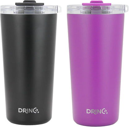 20 oz Stainless Steel Tumbler | Double Walled Vacuum Insulated Mug With Lid, 2 Straws, For Hot & Cold Drinks (20oz Island Pink, 20oz)