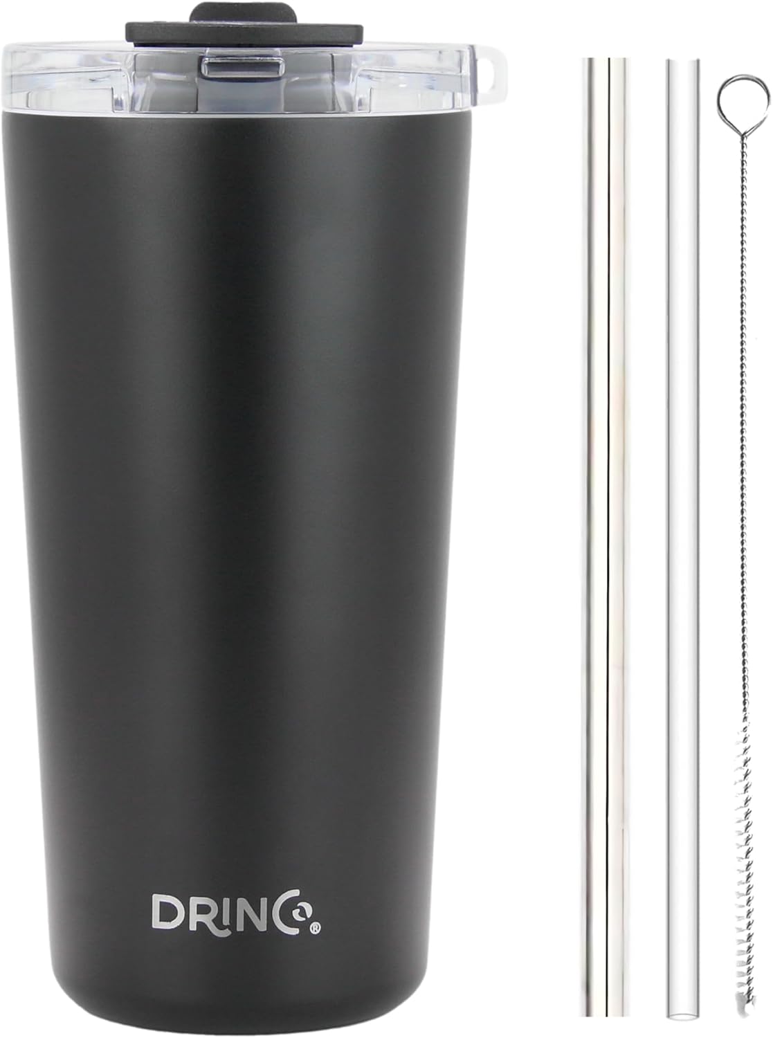 20 oz Stainless Steel Tumbler | Double Walled Vacuum Insulated Mug With Lid, 2 Straws, For Hot & Cold Drinks (20oz Island Pink, 20oz)