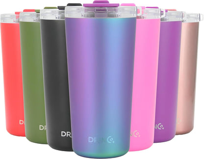20 oz Stainless Steel Tumbler | Double Walled Vacuum Insulated Mug With Lid, 2 Straws, For Hot & Cold Drinks (20oz Island Pink, 20oz)