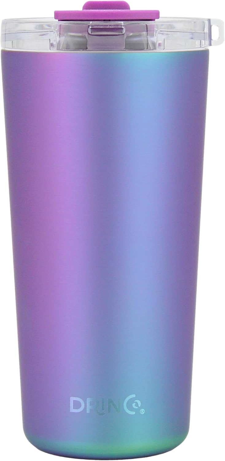 20 oz Stainless Steel Tumbler | Double Walled Vacuum Insulated Mug With Lid, 2 Straws, For Hot & Cold Drinks (20oz Island Pink, 20oz)