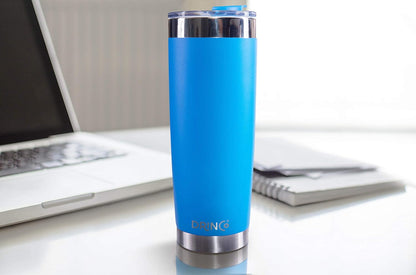 20 oz Stainless Steel Tumbler | Double Walled Vacuum Insulated Mug With Lid, 2 Straws, For Hot & Cold Drinks (20oz Island Pink, 20oz)